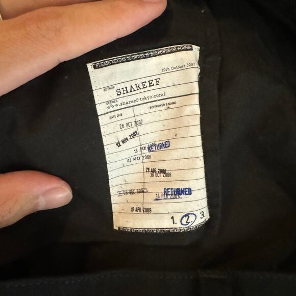 SHAREEF Japanese Brand Zip-Slit Pleated Wide Pants Size 2 - Picture 4 of 5